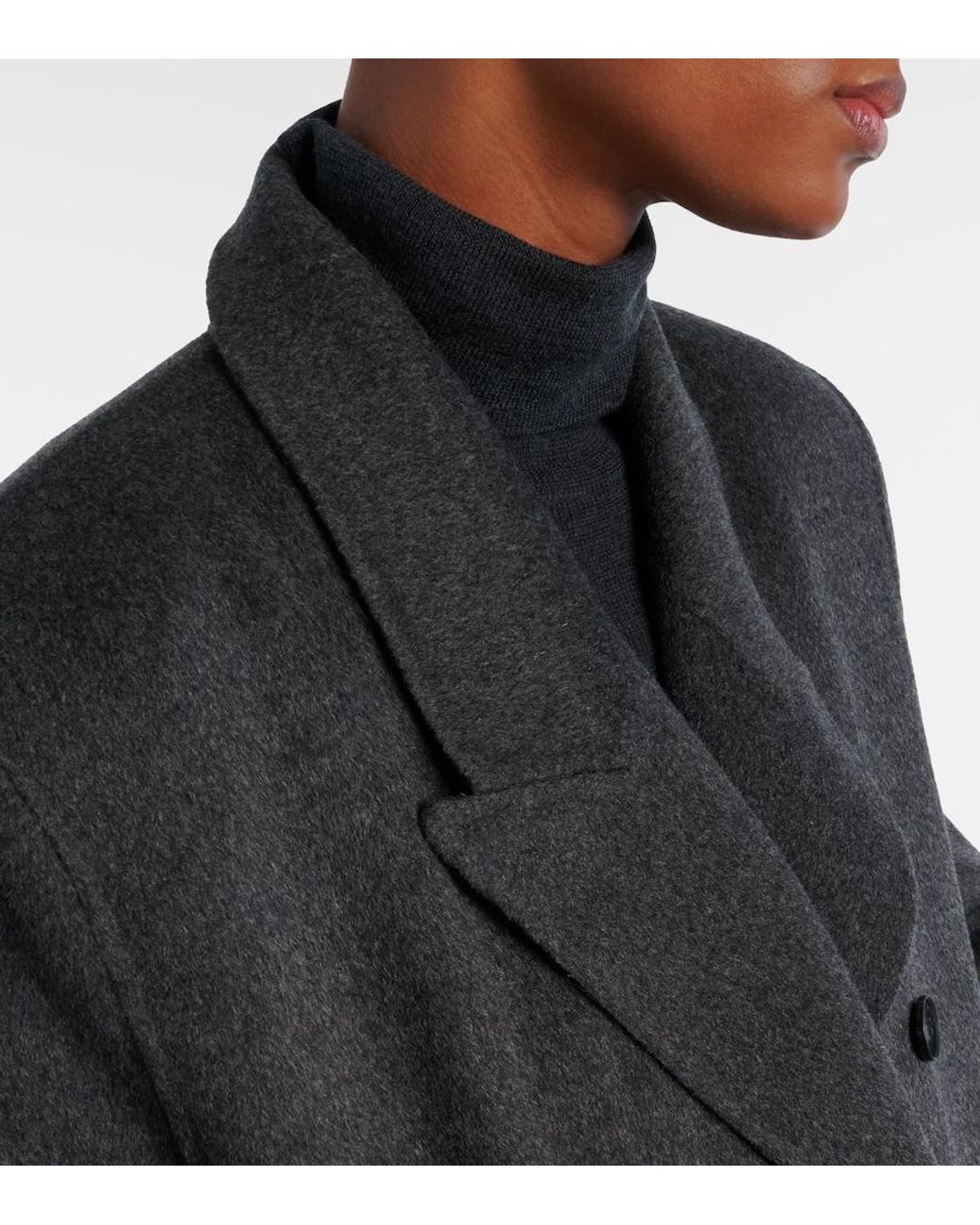 Frankie Shop Black Mantel Gaia Aus Einem Wollgemisch