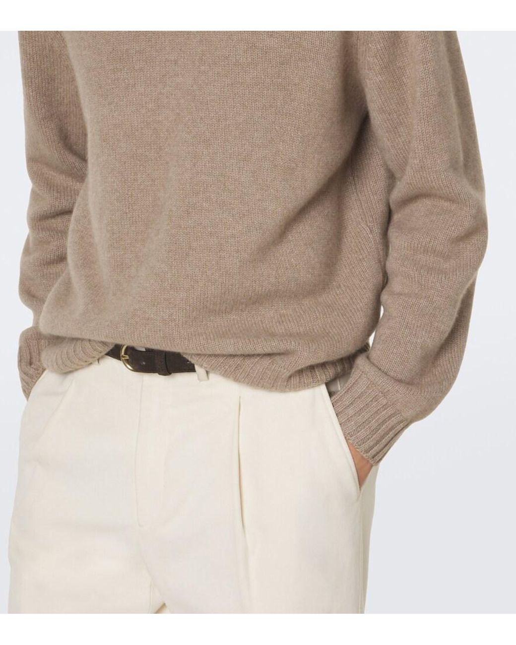Saman Amel Brown Elio Cashmere Sweater for men