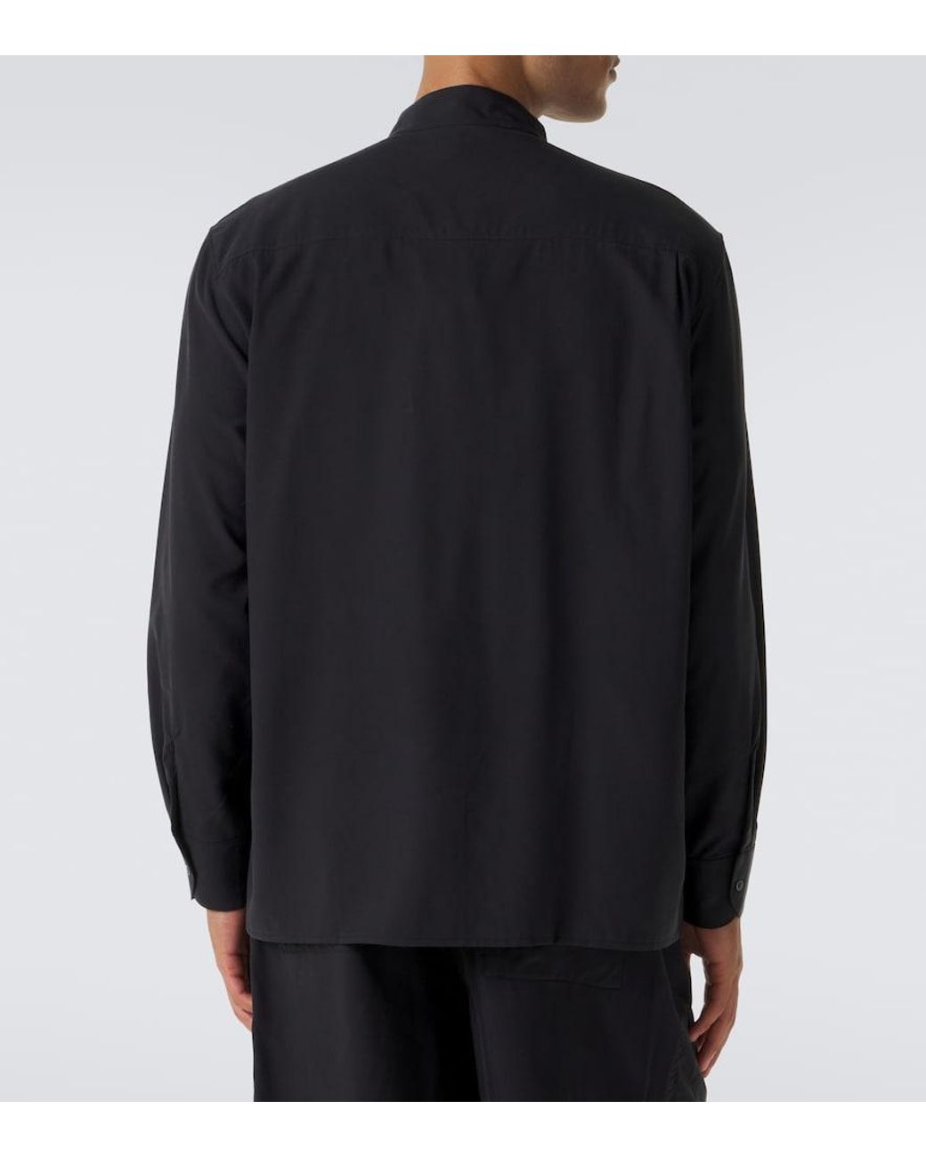 Saman Amel Black Dom Silk Shirt for men