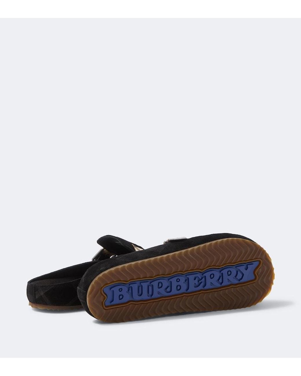 Burberry Black Urchin Suede Clogs for men
