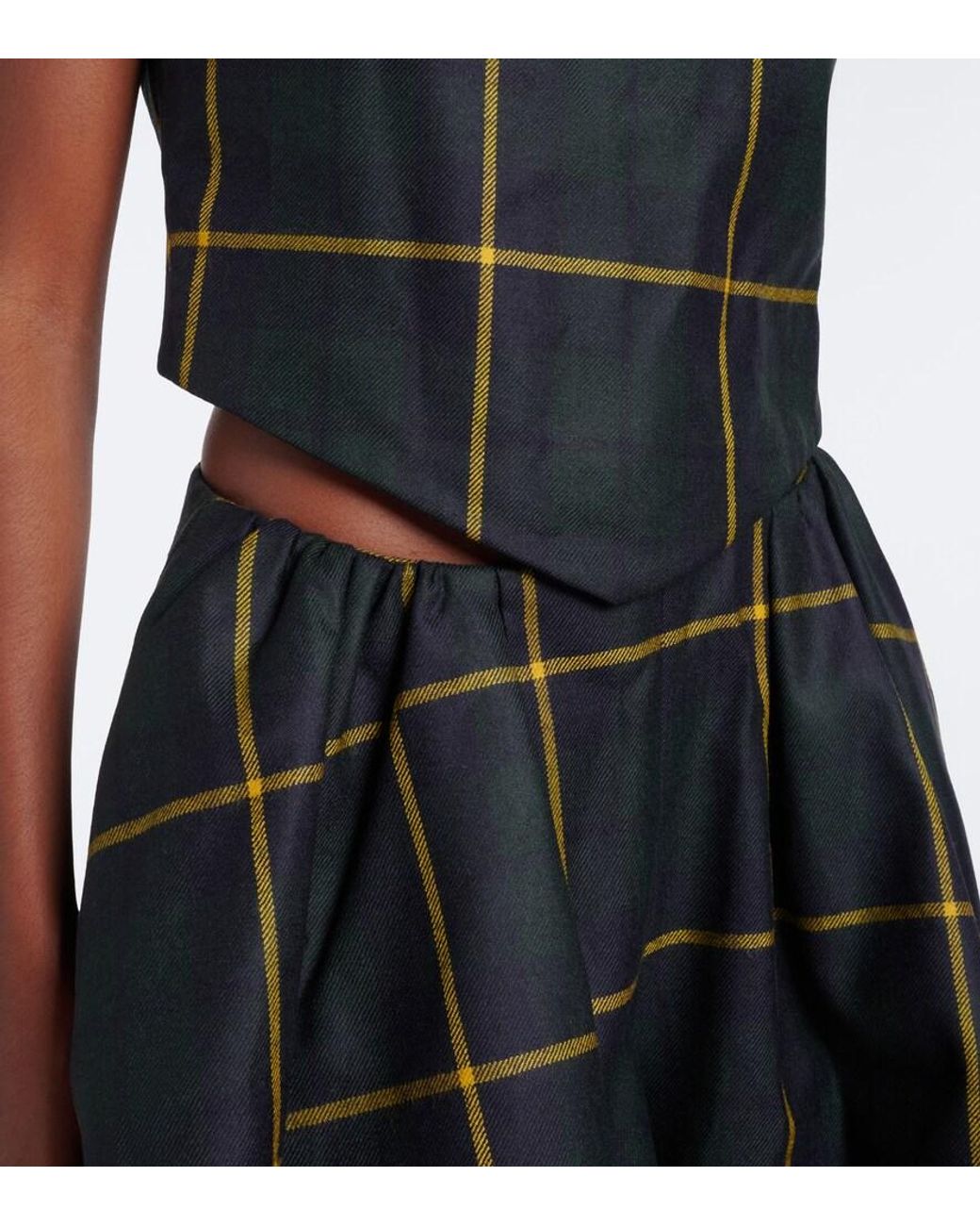 Patou Blue Tie-Neck Blouse