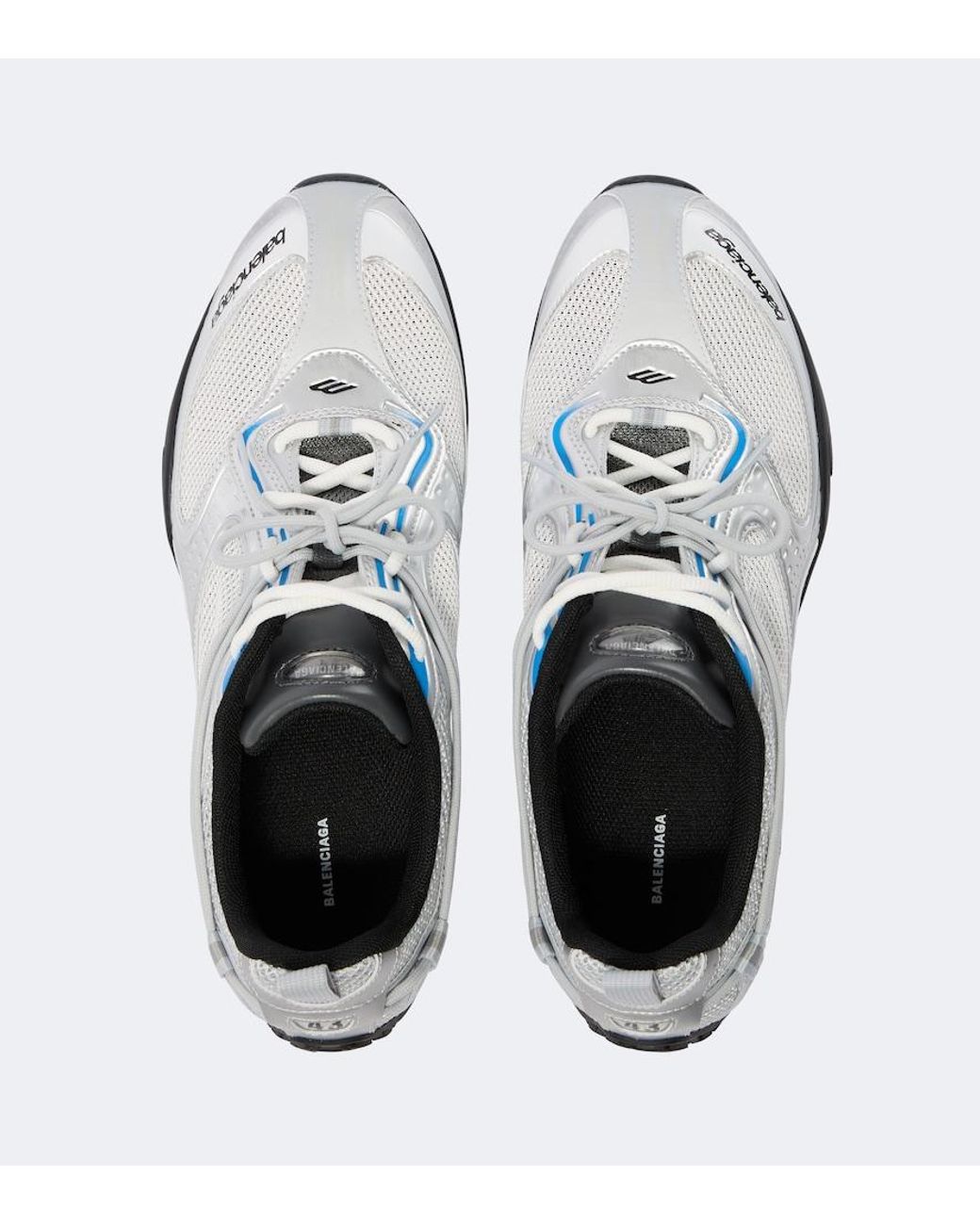 Balenciaga White Radar Gradient Lines Sneakers for men