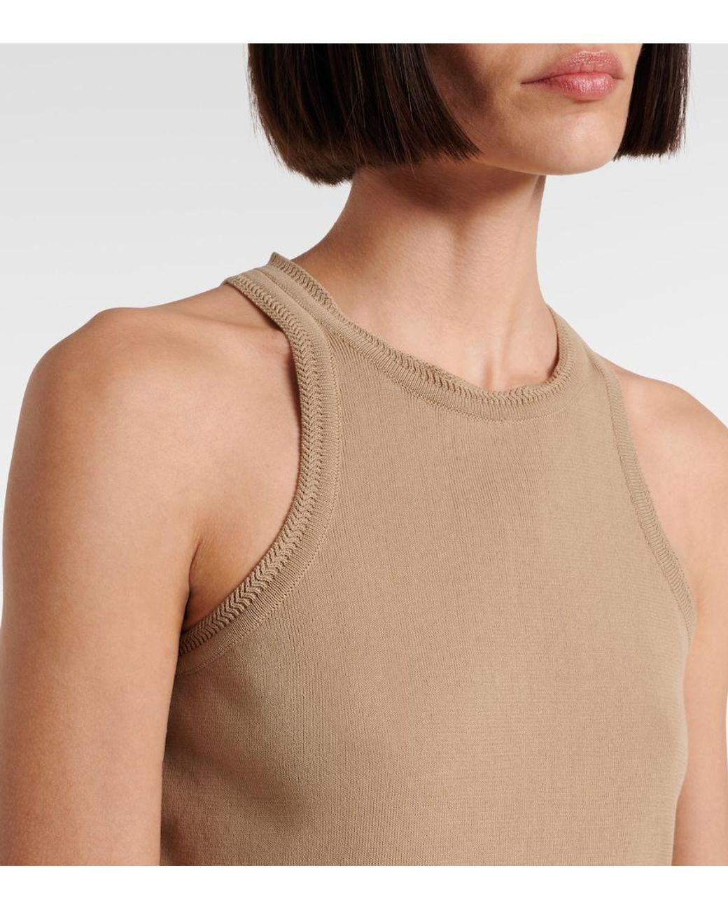 Tank Top De Algodon Max Mara de color Natural