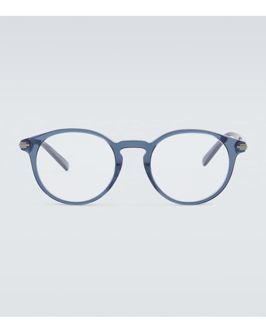 Dior Blue Diorblacksuito R6I Round Glasses for men