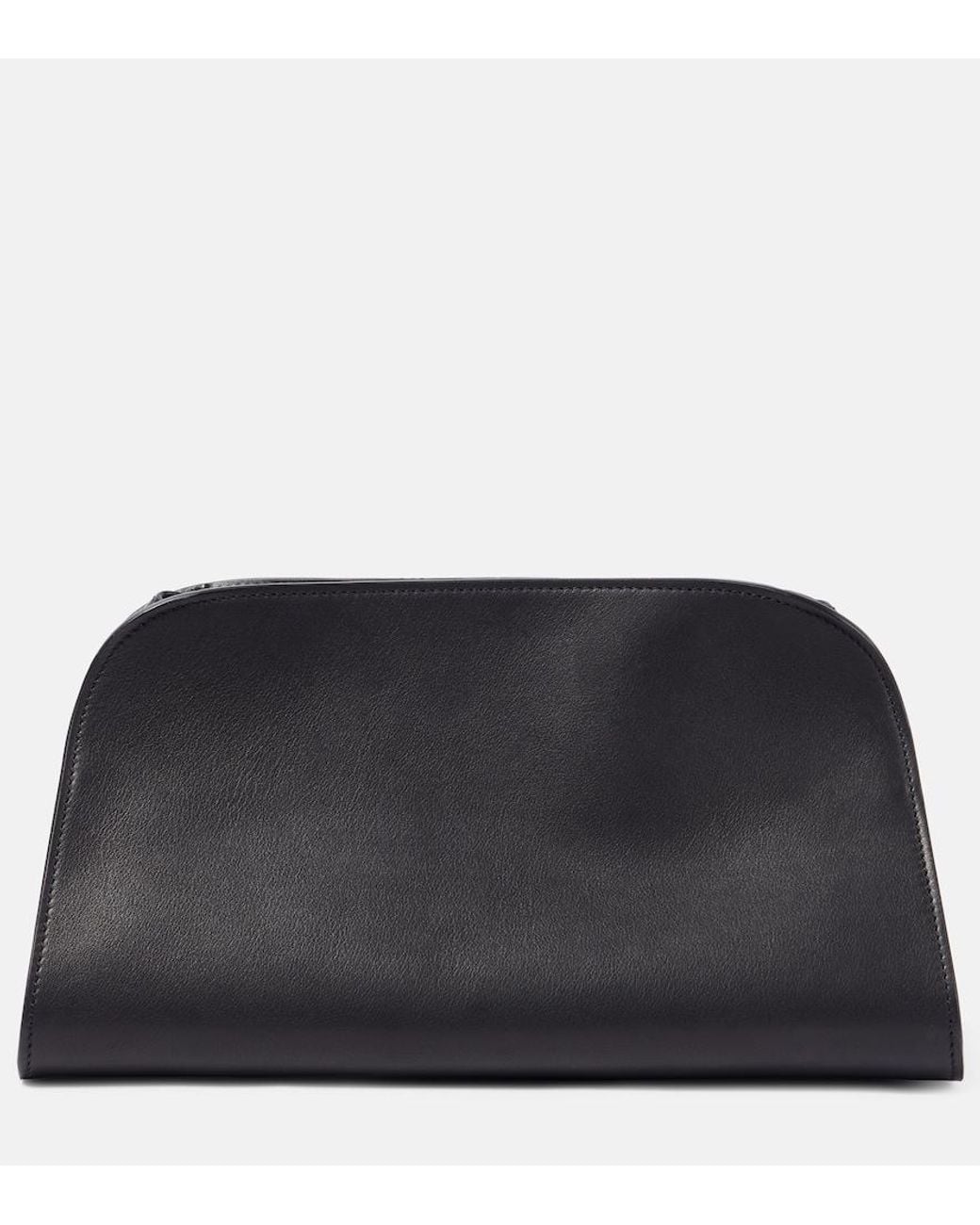 The Row Black Peggy Small Leather Shoulder Bag