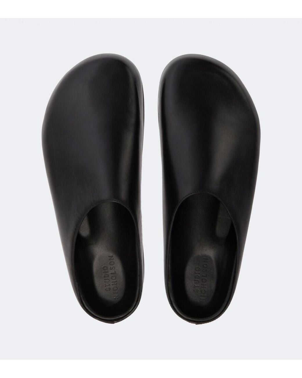 Studio Nicholson Black Wearing Leather Mules for men