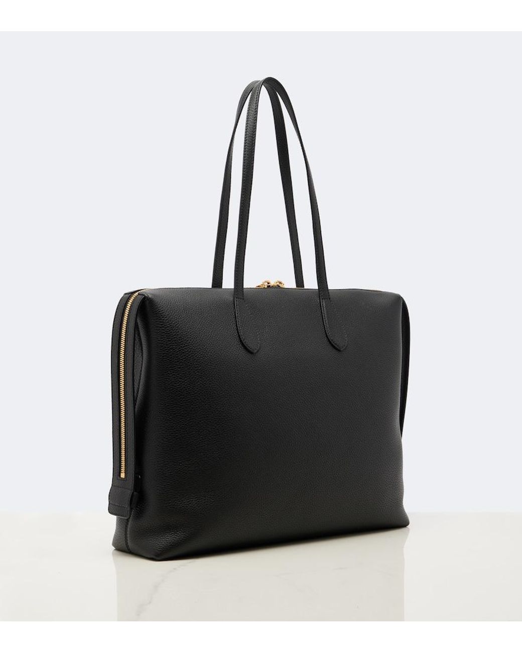 Dolce & Gabbana Black Vittoria Large Leather Tote Bag