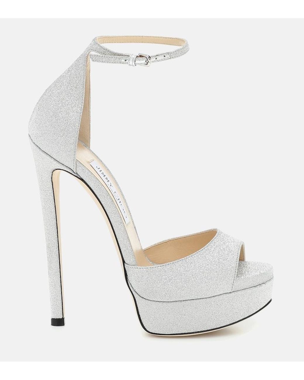 Jimmy Choo Metallic Max 150 Glitter Platform Sandal