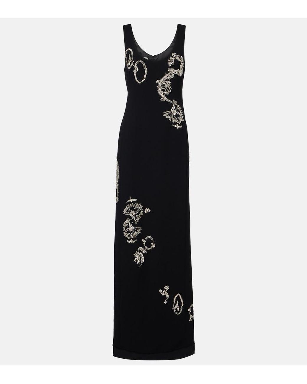 Dries Van Noten Black Embellished Gown