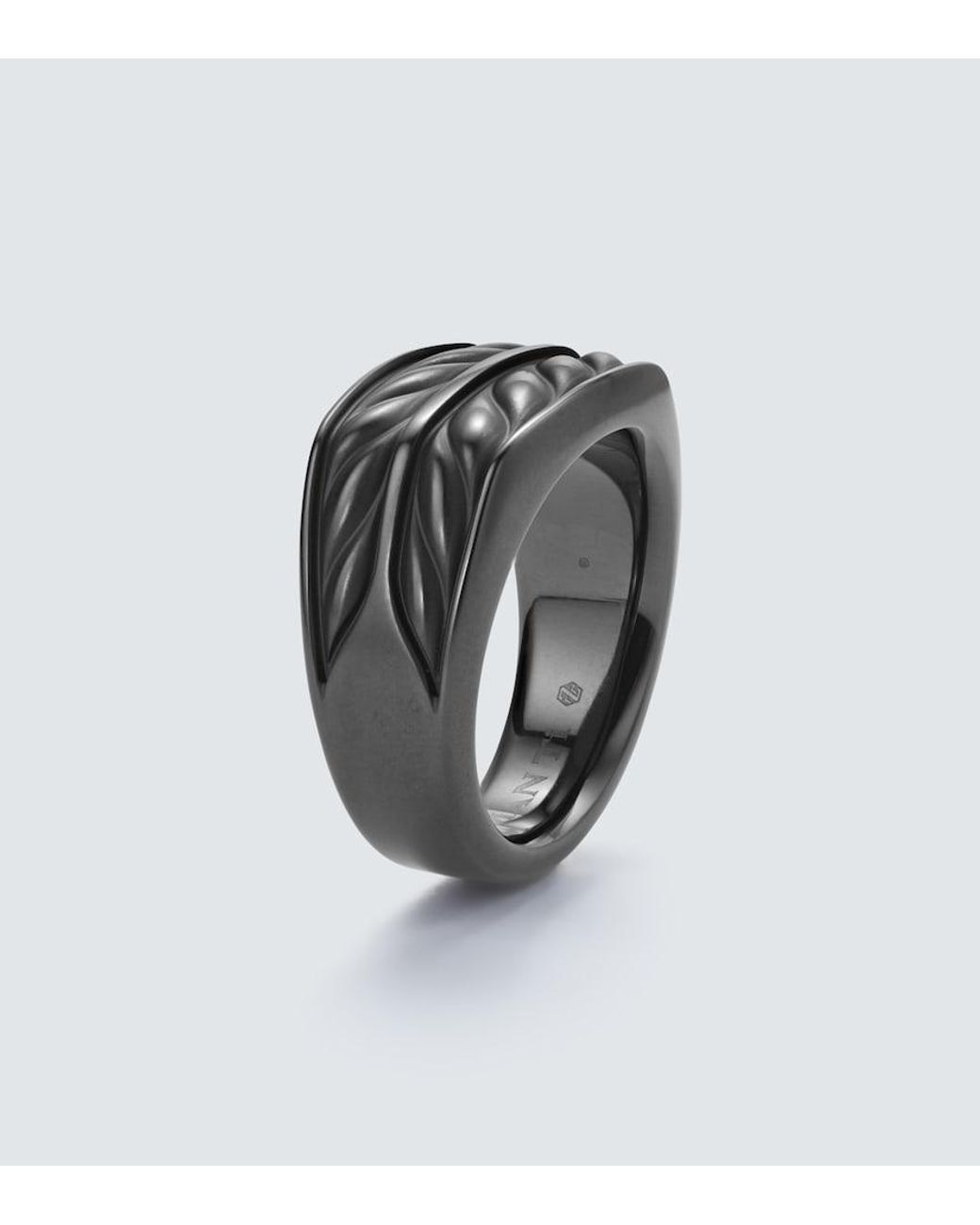 David Yurman Black Chevron Titanium Ring for men