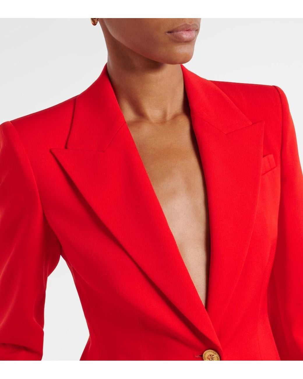Versace Red Wool Blazer