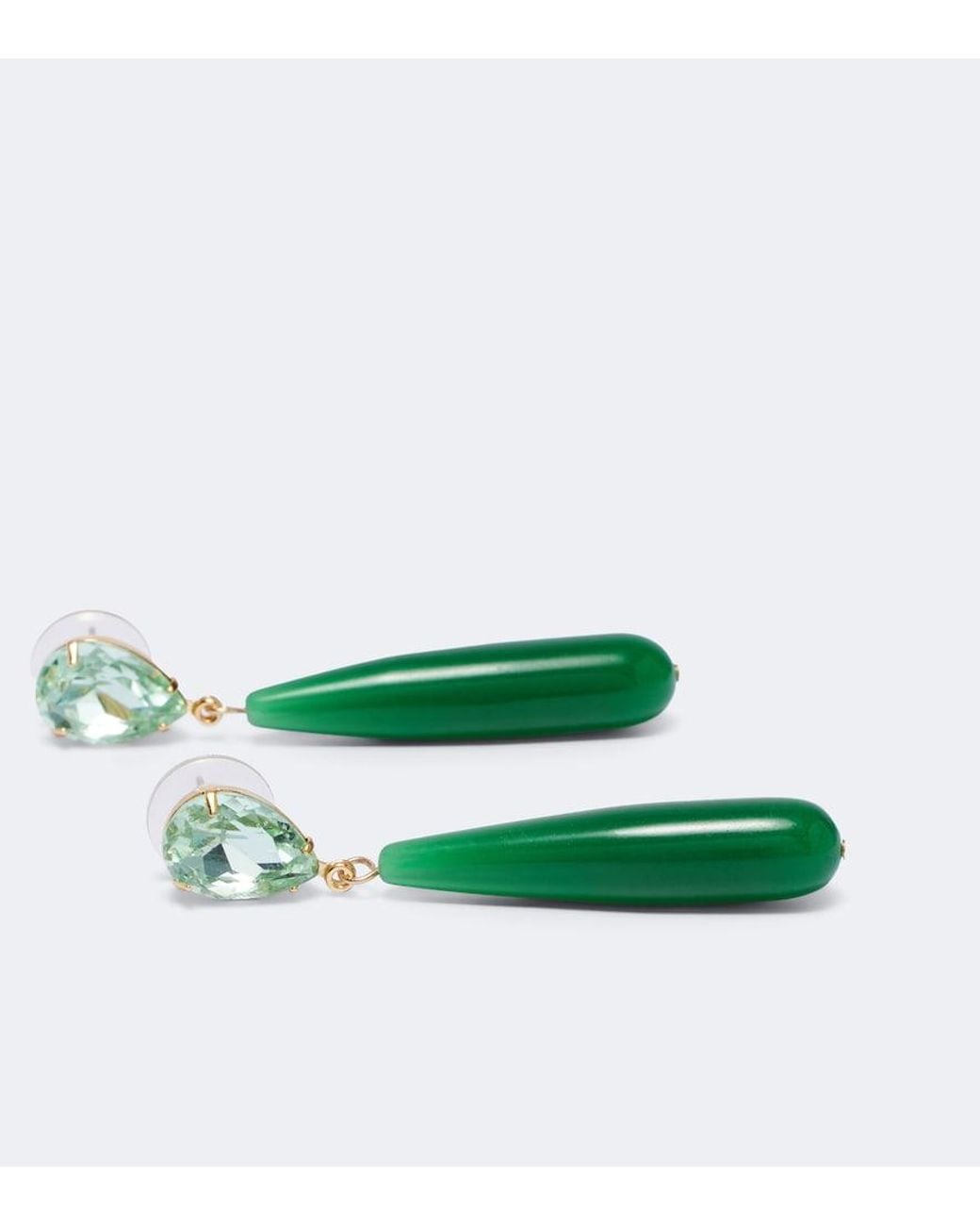 Jennifer Behr Green Caroline Embellished Drop Earrings