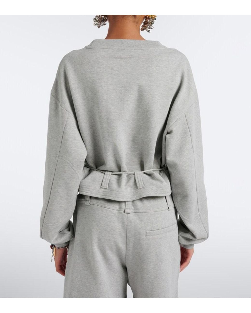 Dries Van Noten Gray Cotton Jersey Sweatshirt