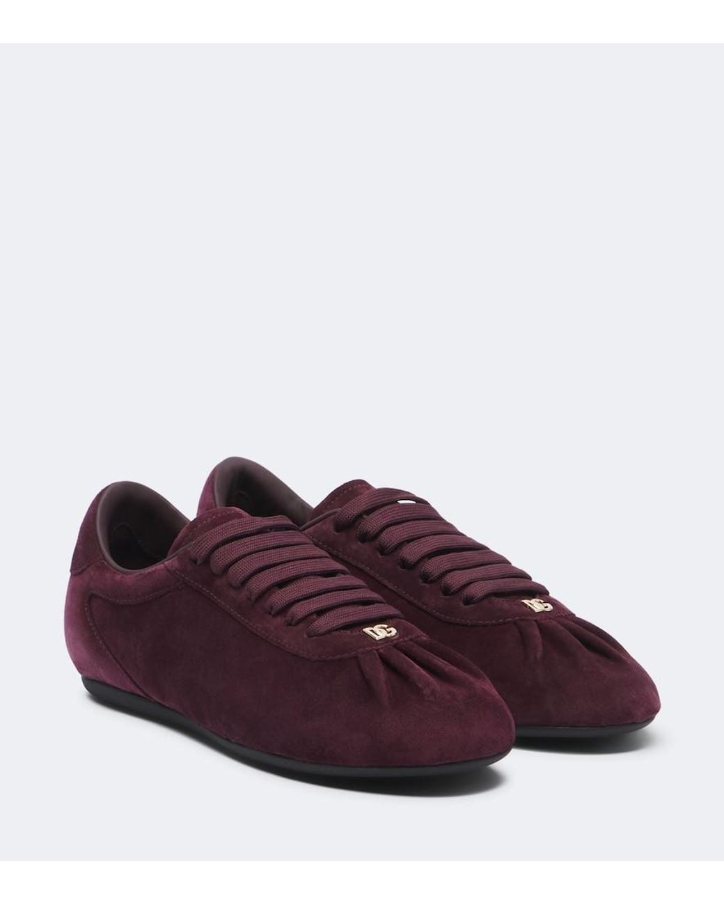Dolce & Gabbana Purple Dg Suede Sneakers