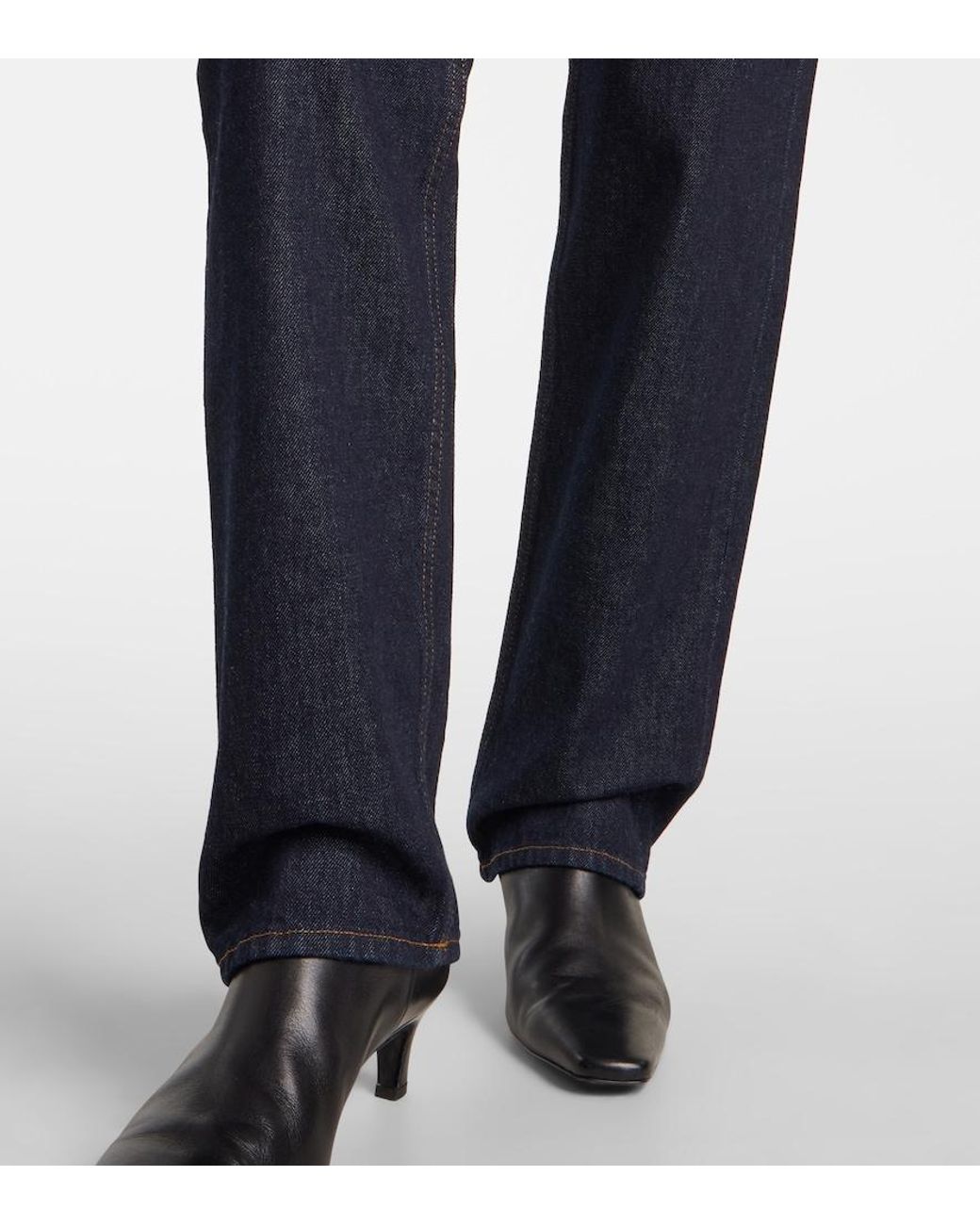 Totême  Blue Low-Rise Straight Jeans