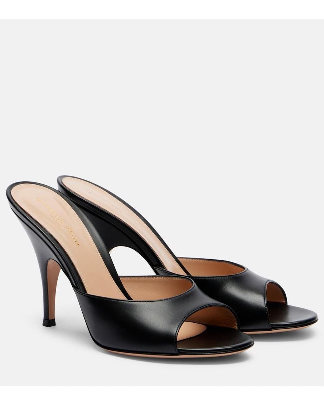 Gianvito Rossi Black Sofia Leather Mules