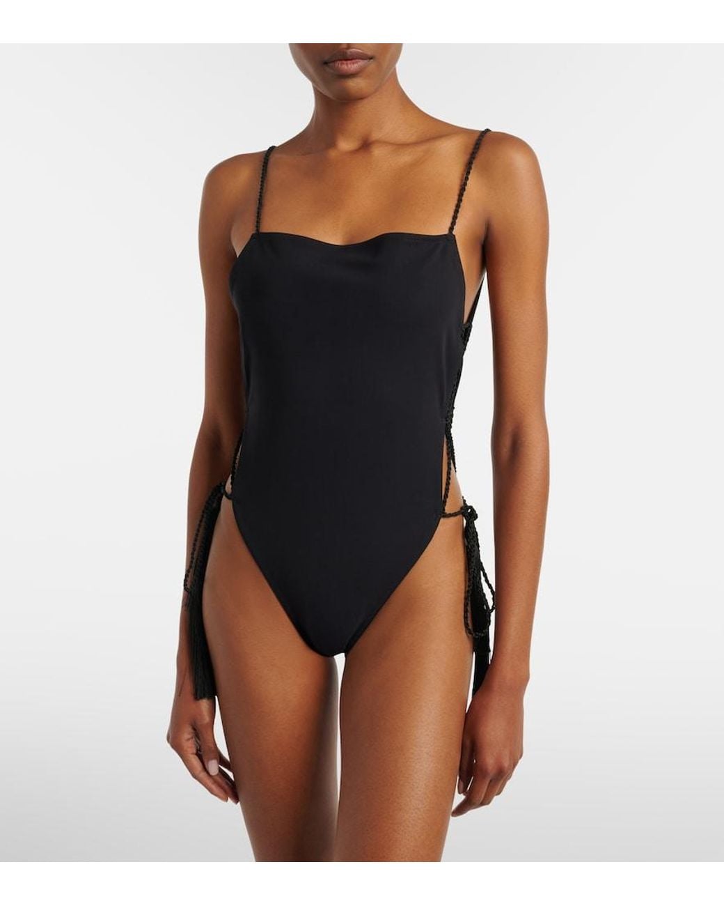 Alaïa Black Tasselled Swimsuit
