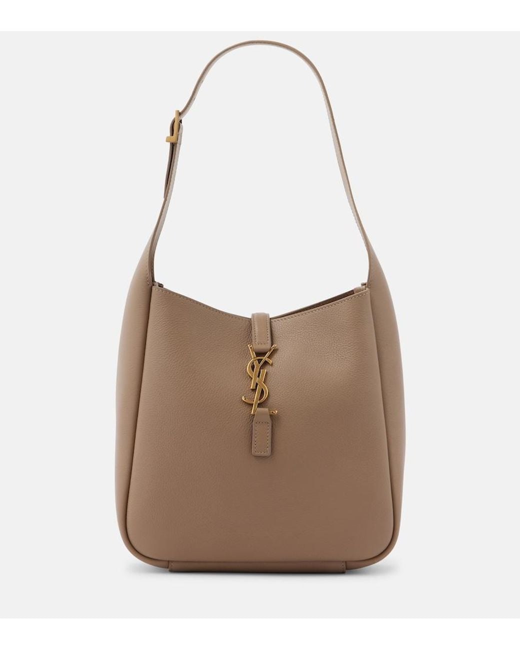 Saint Laurent Brown Le 5 A 7 Small Leather Shoulder Bag