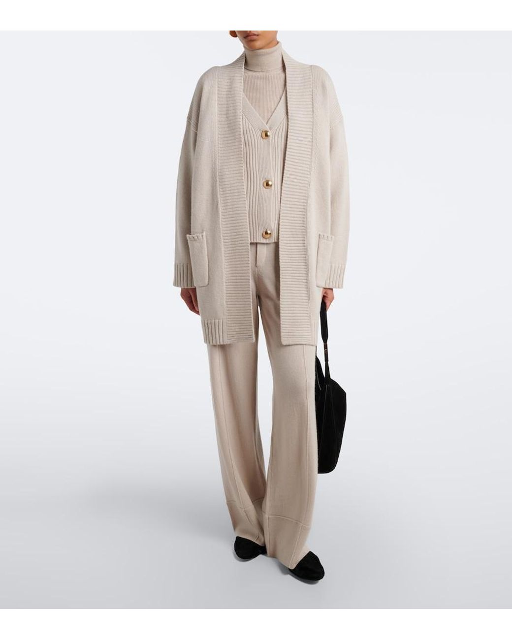 Jardin Des Orangers White Wool And Cashmere Cardigan