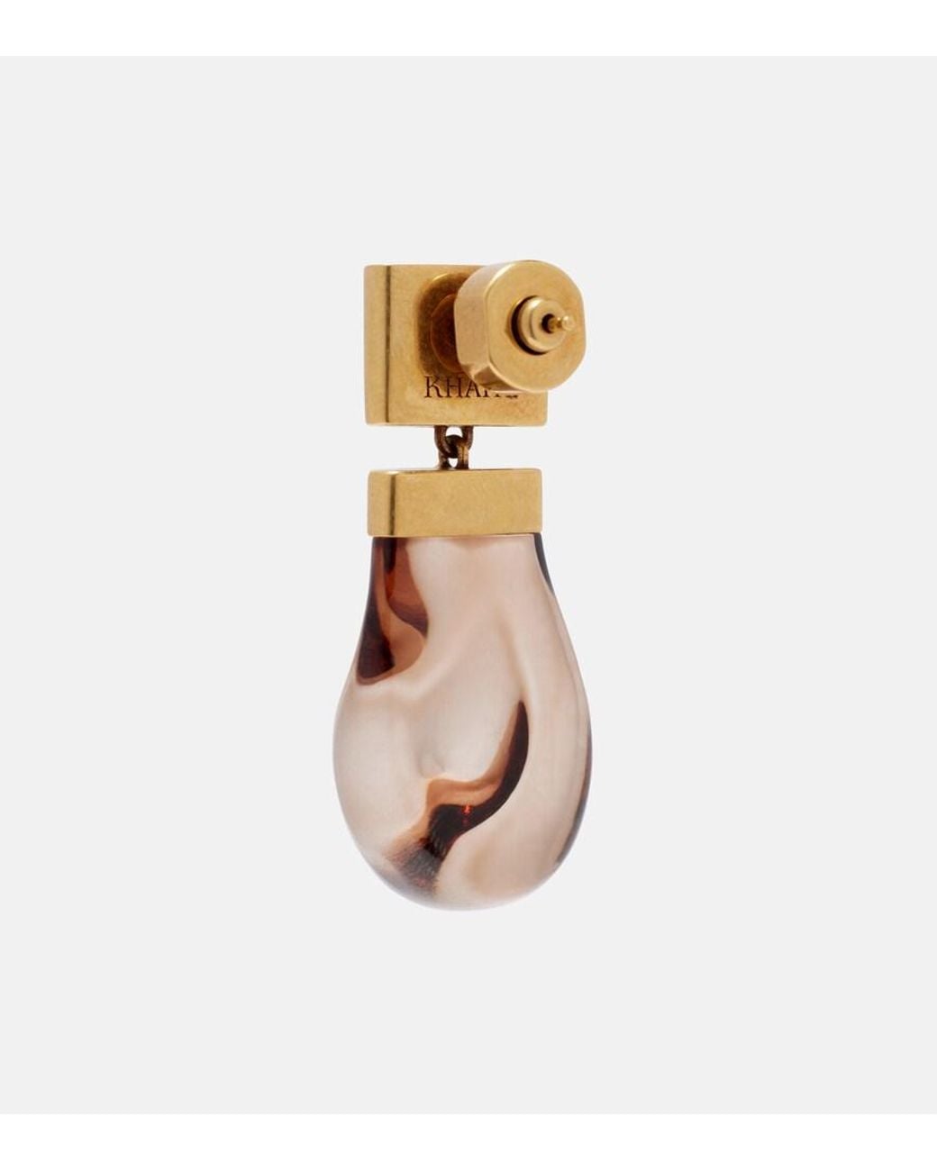 Khaite Metallic Keefe-Plated Drop Earrings