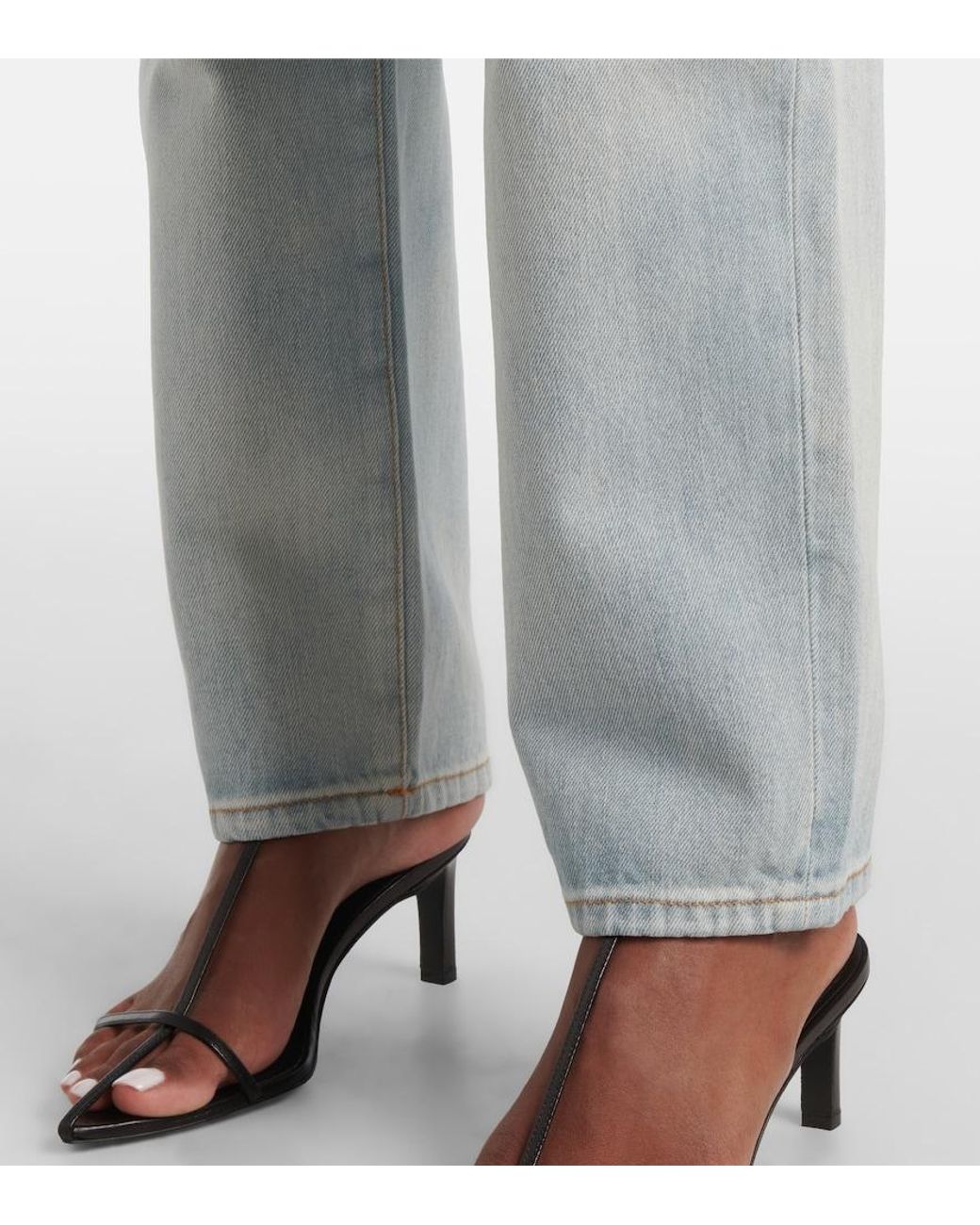 TOVE Gray Kobe Mid-Rise Tapered Jeans