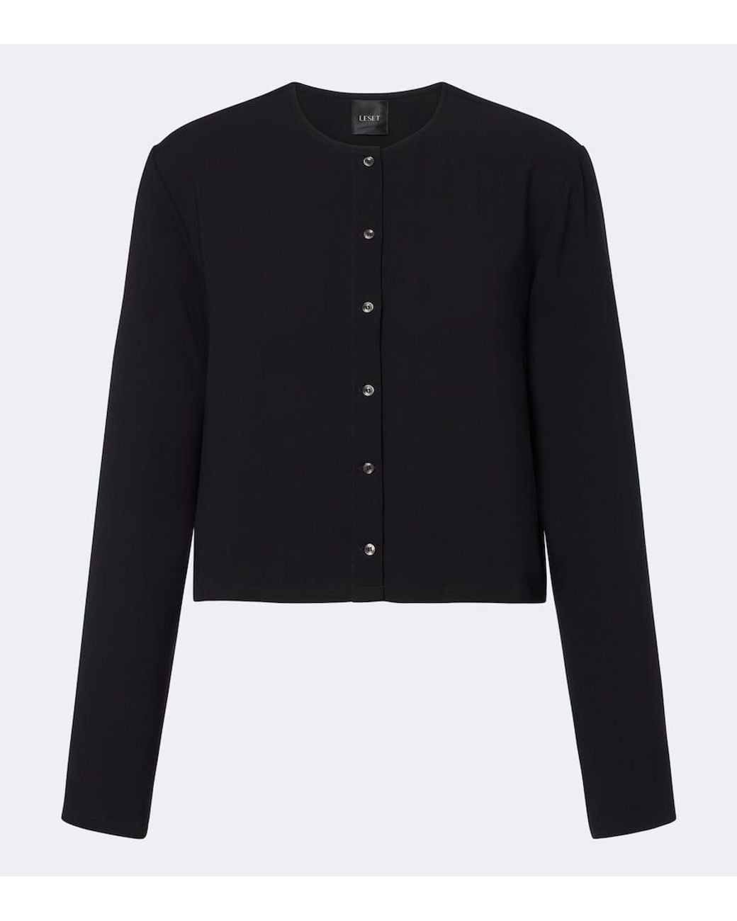 Leset Black Ari Cropped Cardigan
