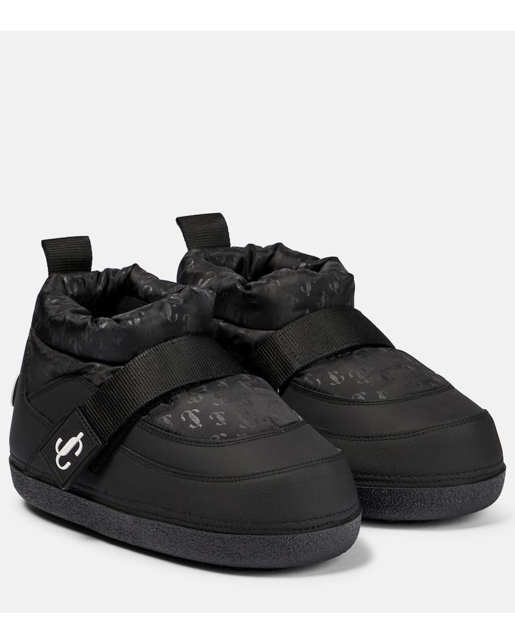 Jimmy Choo Black Yuko Flat Ankle Snow Boots