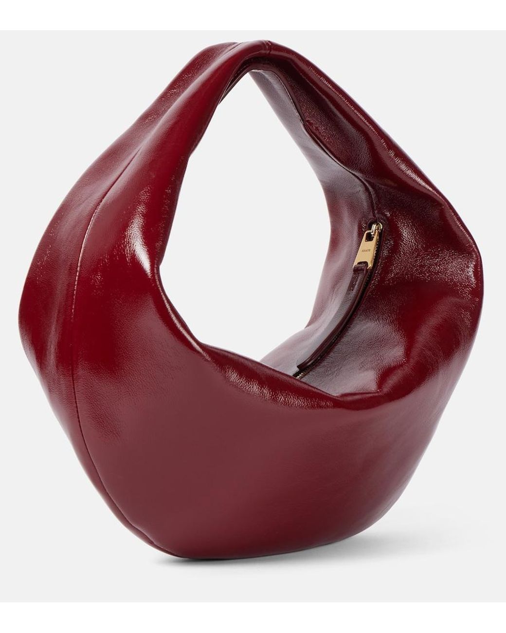 Khaite Red Olivia Medium Patent Leather Shoulder Bag