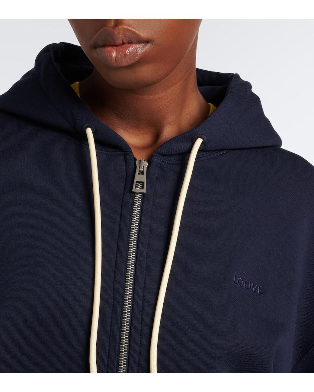 Loewe Blue Flamenco Cotton Fleece Zip-Up Hoodie