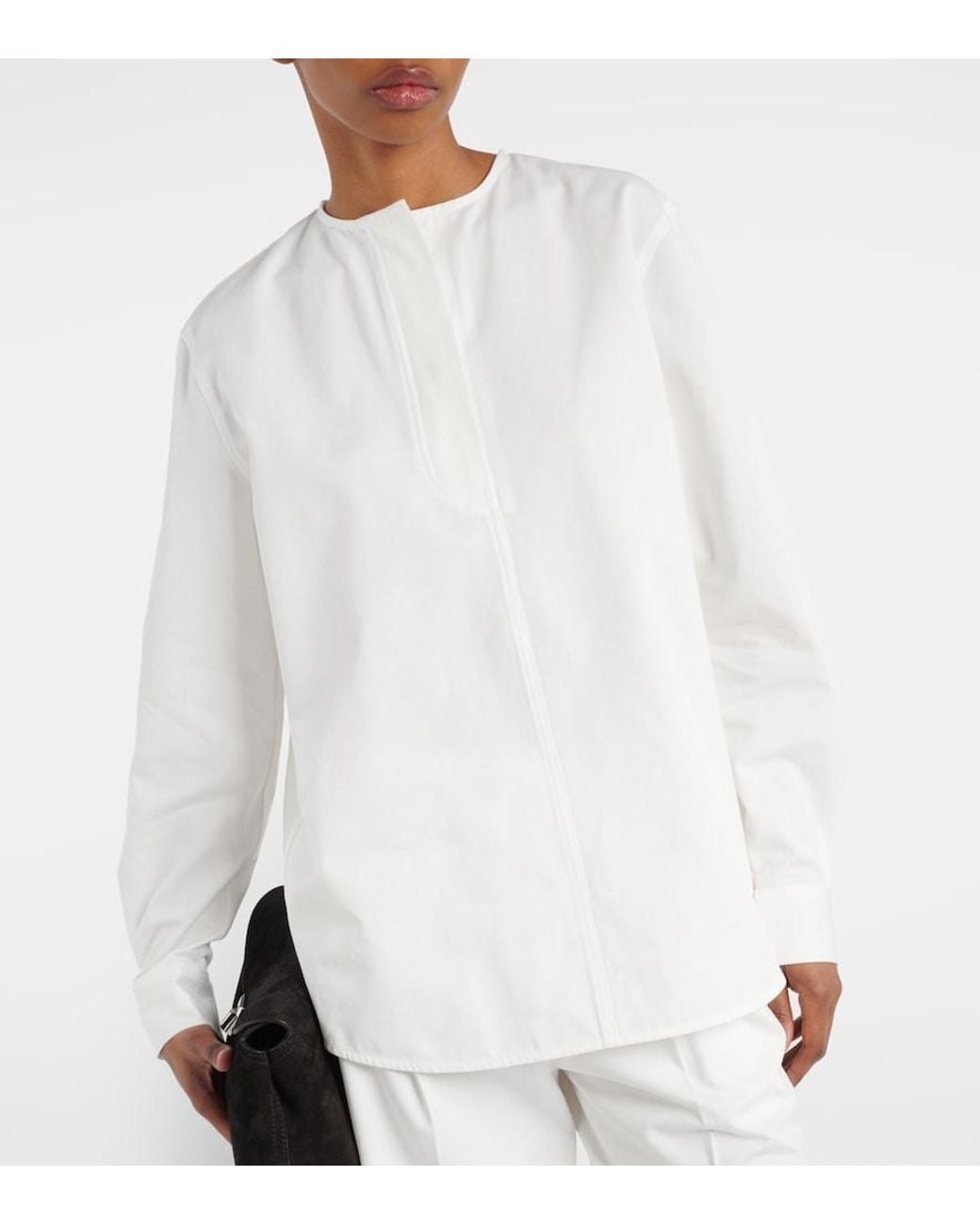 Totême White Cotton Twill Blouse
