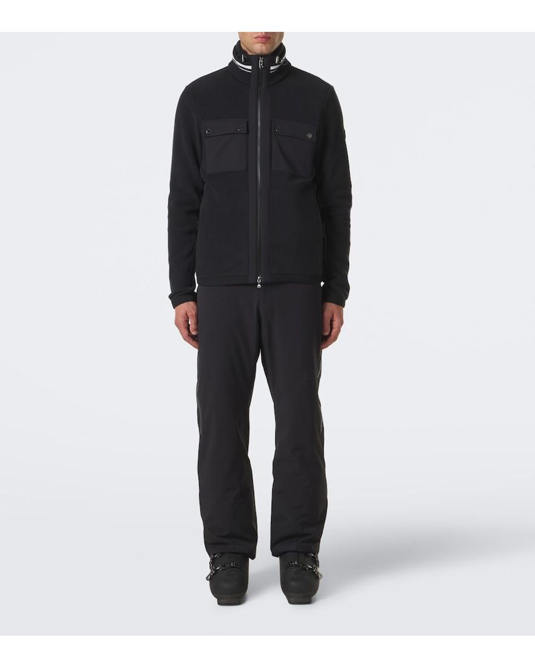 Bogner Black Gaston Fleece Ski Jacket for men