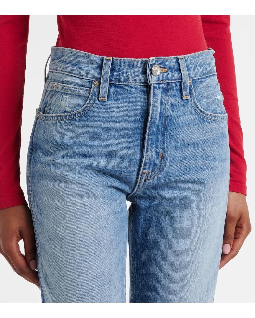 SLVRLAKE Denim Blue Virginia Straight Jeans