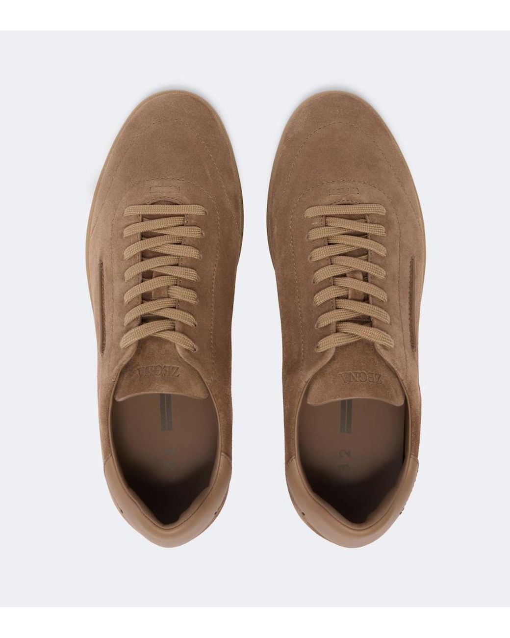 Zegna Brown 232 Suede Sneakers for men