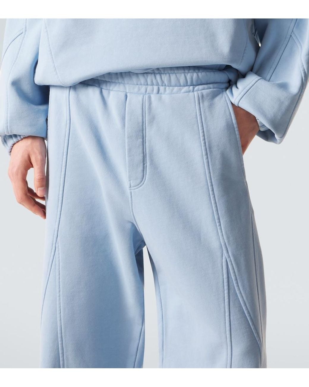 Dolce & Gabbana Blue Cotton Jersey Sweatpants for men