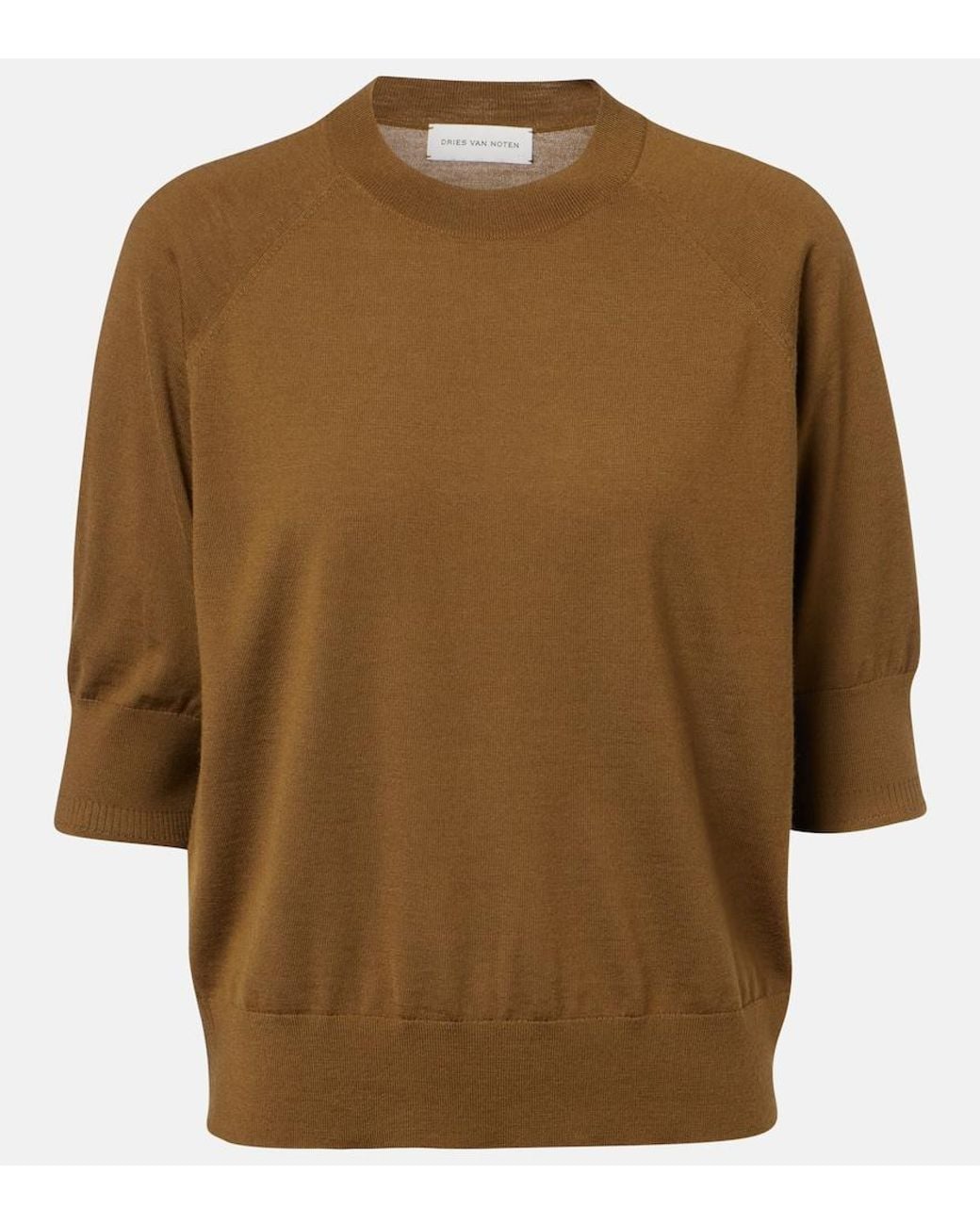Dries Van Noten Brown Wool Sweater
