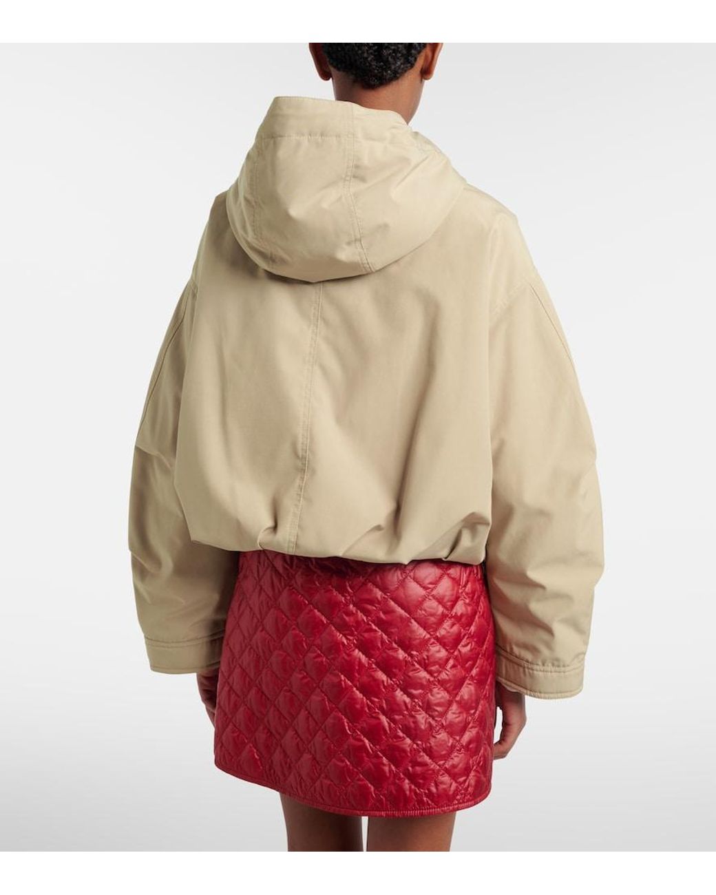 Moncler Natural Eucalyptus Cropped Down Jacket