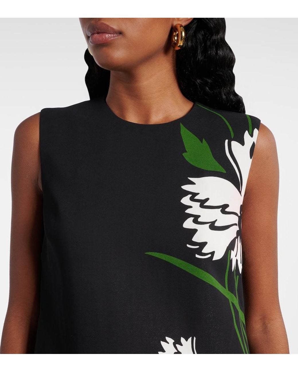 Veronica Beard Black Cromwell Floral Shift Dress
