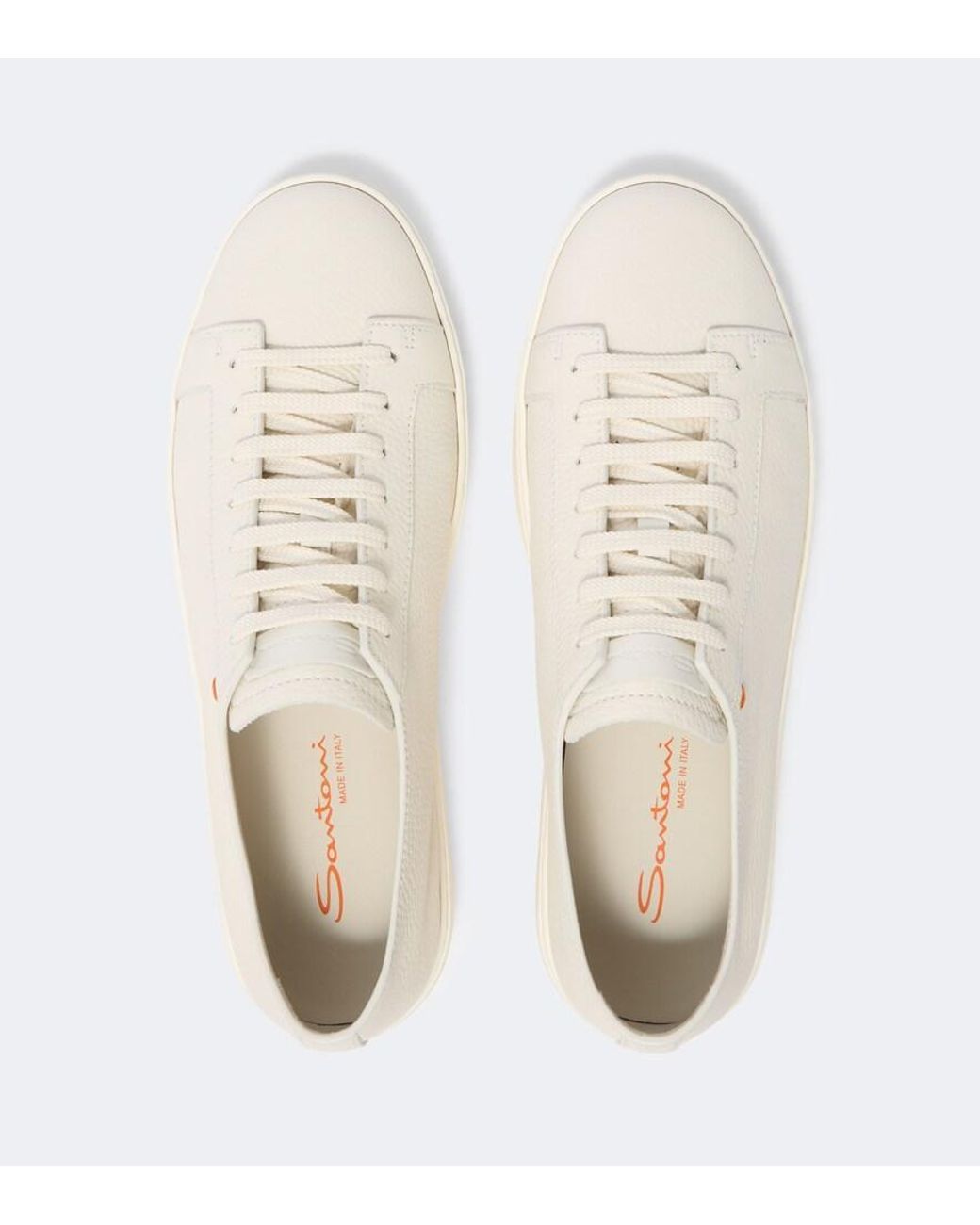 Santoni Natural Leather Sneakers for men