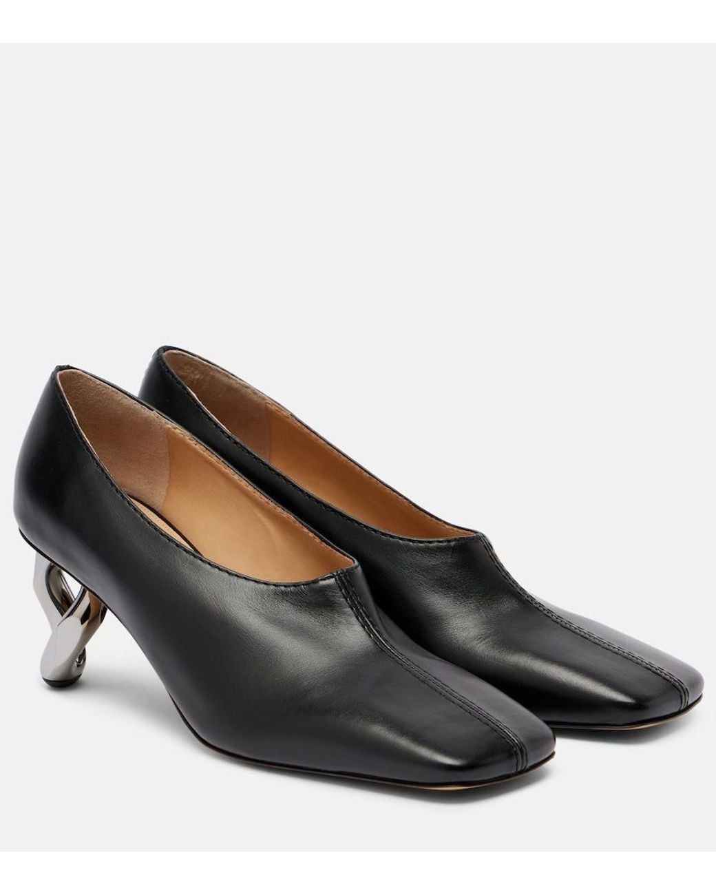 J.W. Anderson Black Chain 95 Leather Pumps