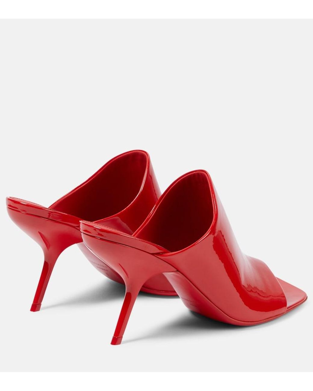 Ferragamo Red Era Patent Leather Mules