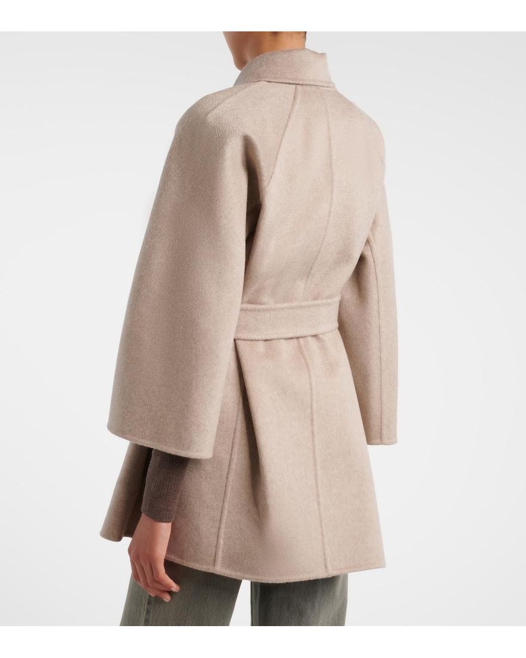Max Mara Natural Cashmere Wrap Coat