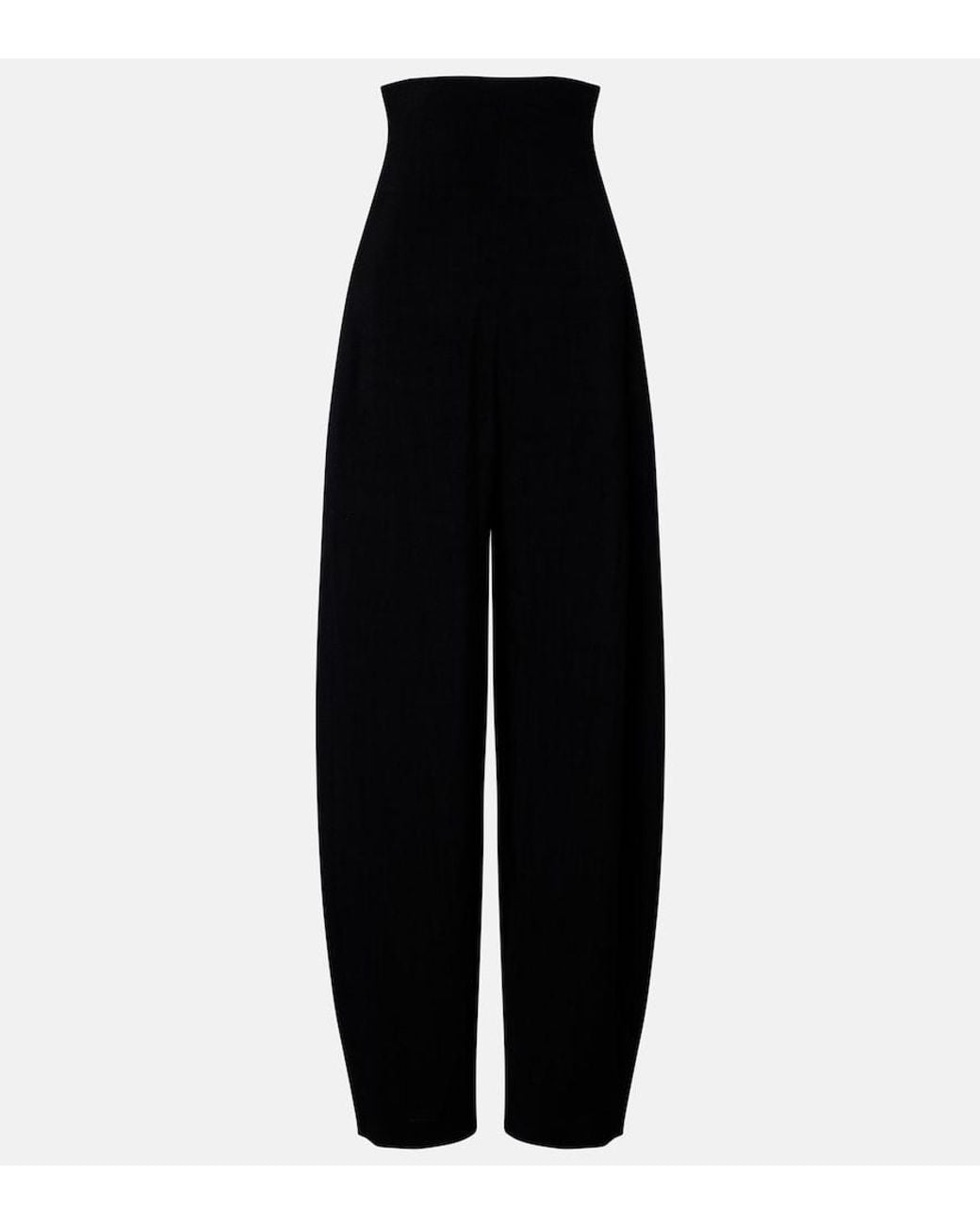 Alaïa Black Barrel-Leg Pants