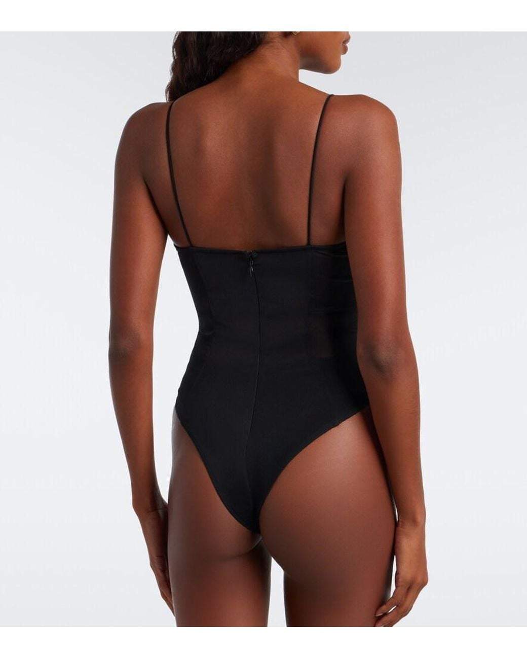 Alex Perry Black Sheer Bodysuit