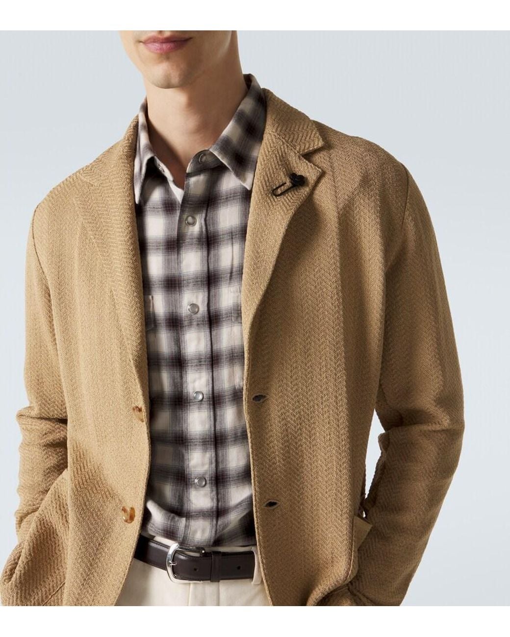 Lardini Natural Cotton-Blend Blazer for men