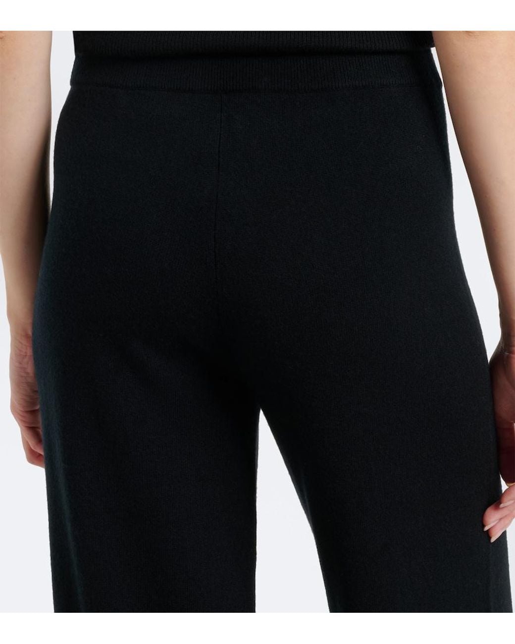 Jardin Des Orangers Black Virgin Wool And Cashmere Wide-Leg Pants