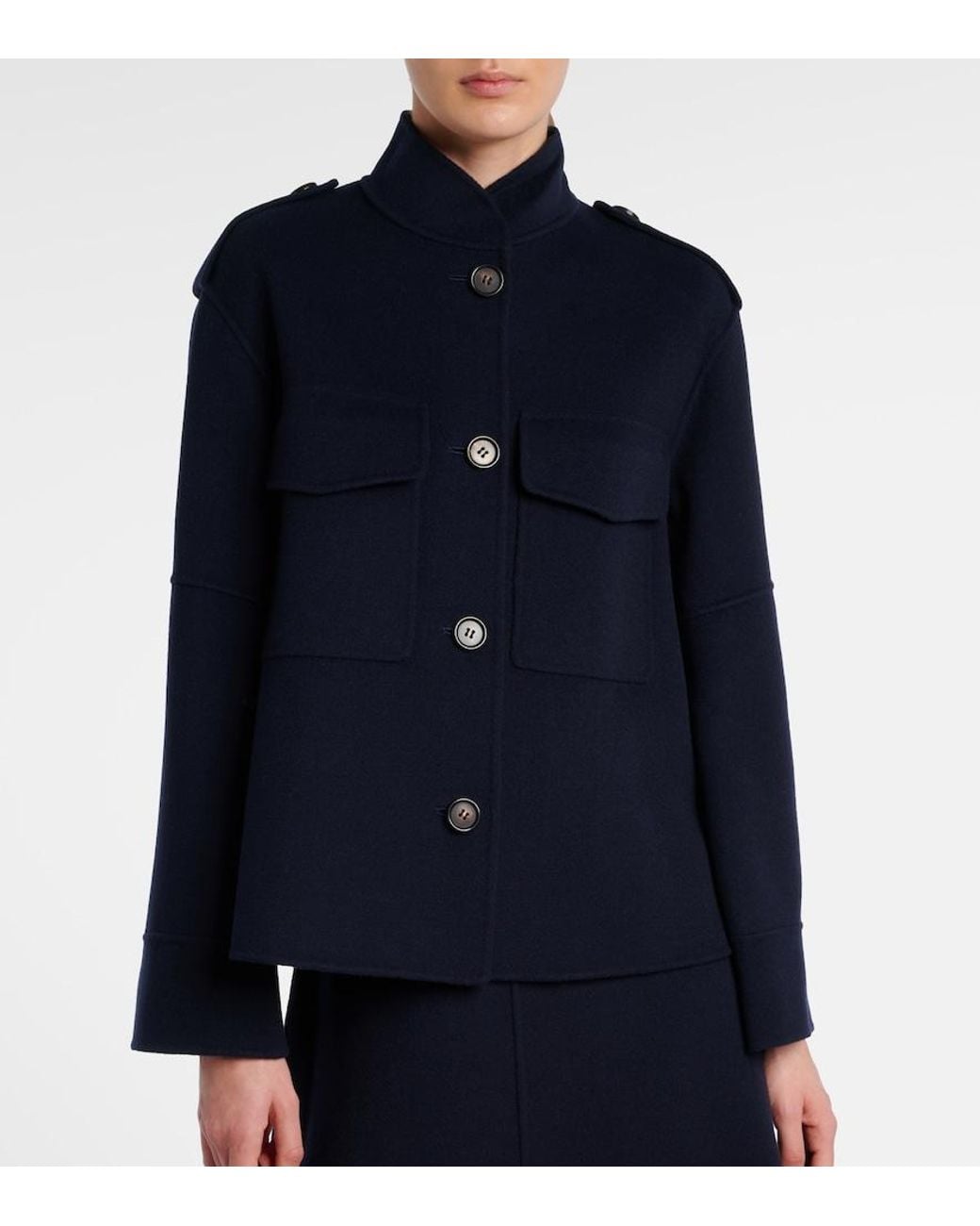 Max Mara Blue Free Virgin Wool Jacket