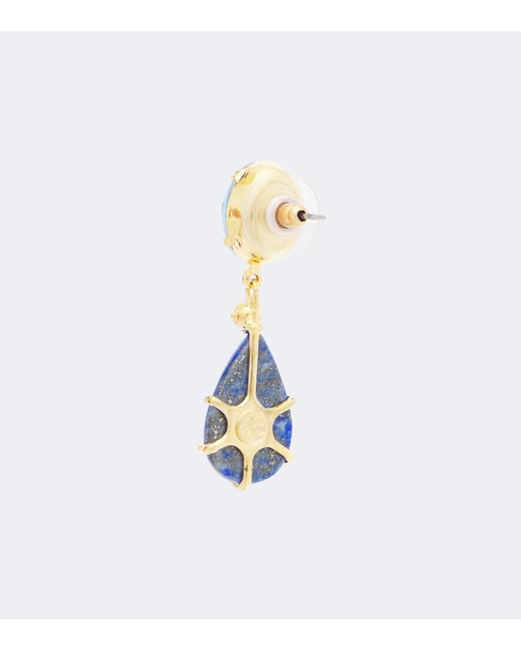 Jennifer Behr Blue Ambrose Embellished Earrings With Lapis Lazuli