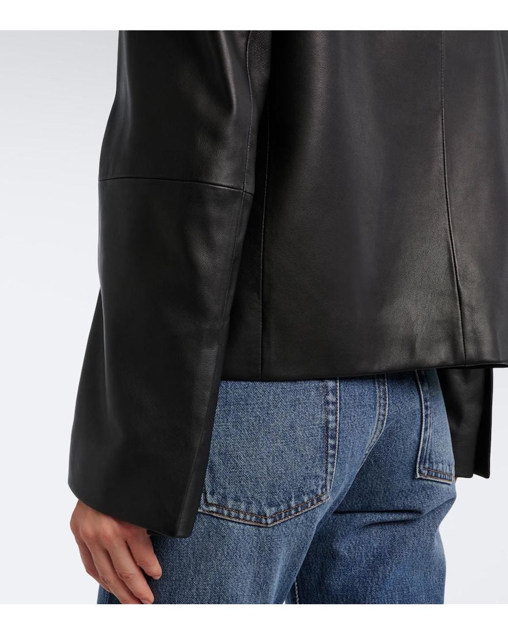 Blazer De Piel Totême  de color Black