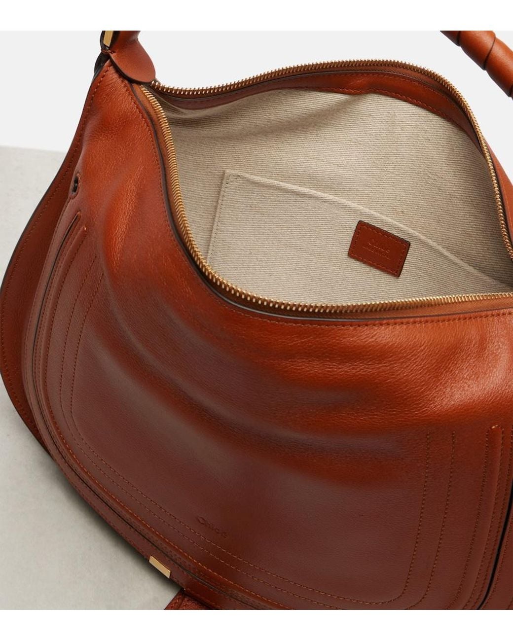 Chloé Red Marcie Medium Leather Shoulder Bag