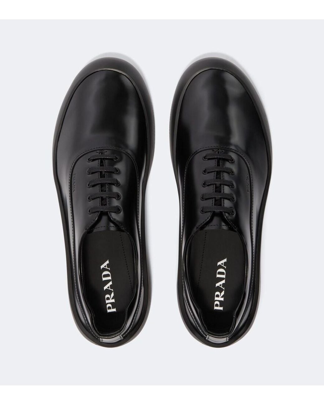 Baskets En Cuir Prada pour homme en coloris Black